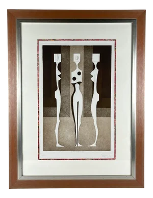 Luciano Sebeglia, Composition, 1976, Lithograph, Framed