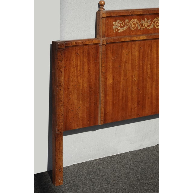 1970s Vintage Mid Century Modern Brown Low Profile King Headboard For Sale - Image 5 of 12