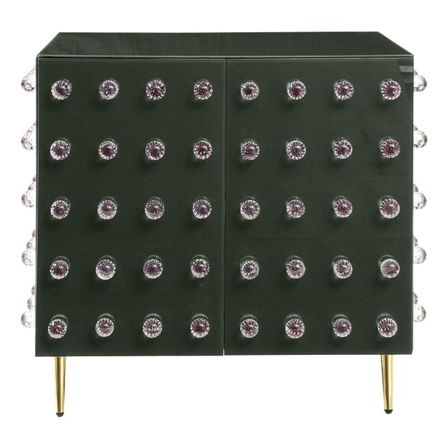 Green Bathroom Cabinet in Murano Glass from Justfurnituress SRL For Sale