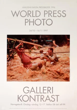 1996 Swedish Exhibition Poster, Galleri Kontrast, World Press Photo