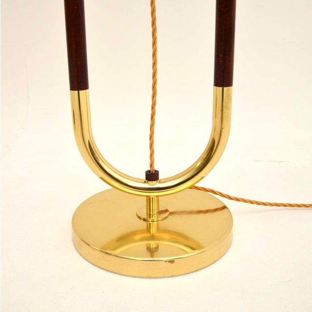 Vintage Swedish Brass and Birch Floor Lamps from Bergboms, 1970s, Set of 2 For Sale - Image 10 of 11