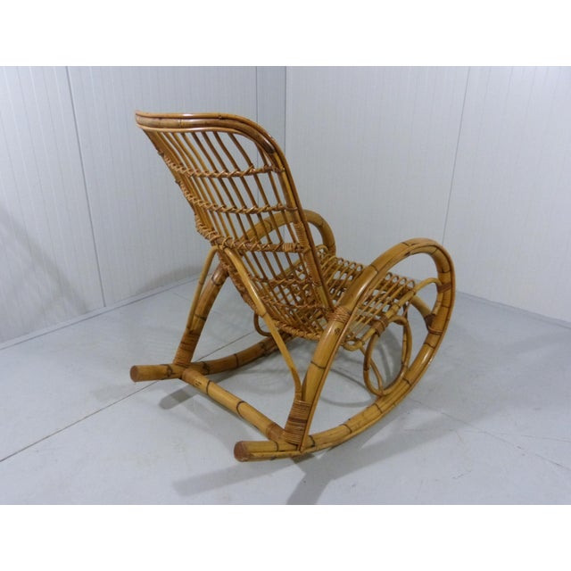 Rattan Rocking Chair from Rohé Noordwolde, 1960s For Sale - Image 9 of 14