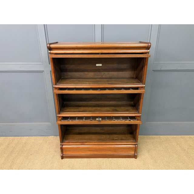 Wood Walnut Stacking Bookcase from Globe Wernicke, 1910 For Sale - Image 7 of 17