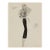 Vintage French Fashion Art Print – Art Deco Woman in White Jacket, 12" X 16" For Sale