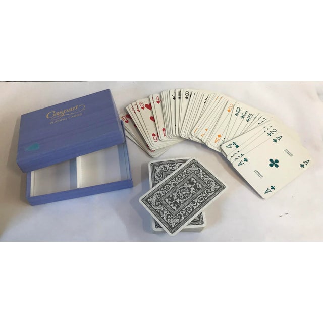 Vintage Caspari Double Deck Boxed Playing Cards For Sale - Image 4 of 5