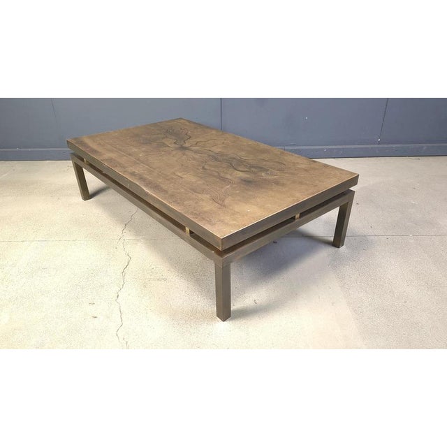 1970s Vintage Etched Brass Coffee Table from Willy Daro, 1970s For Sale - Image 5 of 13