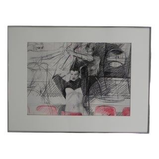 Poster Steven Scheffer Three Waitresses with Red Chairs, 1981 For Sale