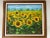 1970s 70's Vintage Galit Sunflowers Field Landscape Painting For Sale - Image 5 of 13