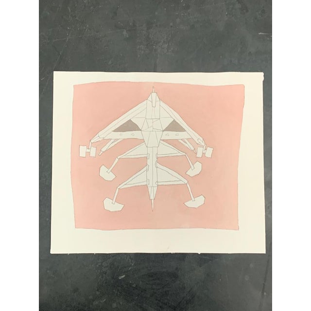 Renato Volpini, Composition, Tempera and Pencil on Paper, 1960s For Sale - Image 6 of 6