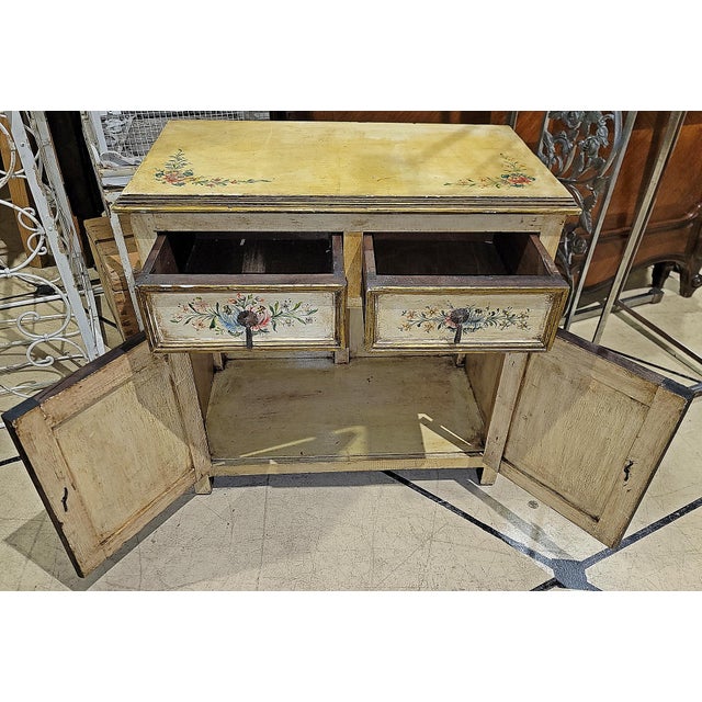 1980s 1980s Tromp l'Oeil Painted Side Cabinet For Sale - Image 5 of 11