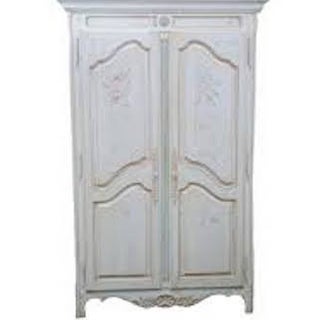 Hand Painted French Country Armoire by Ethan Allen For Sale