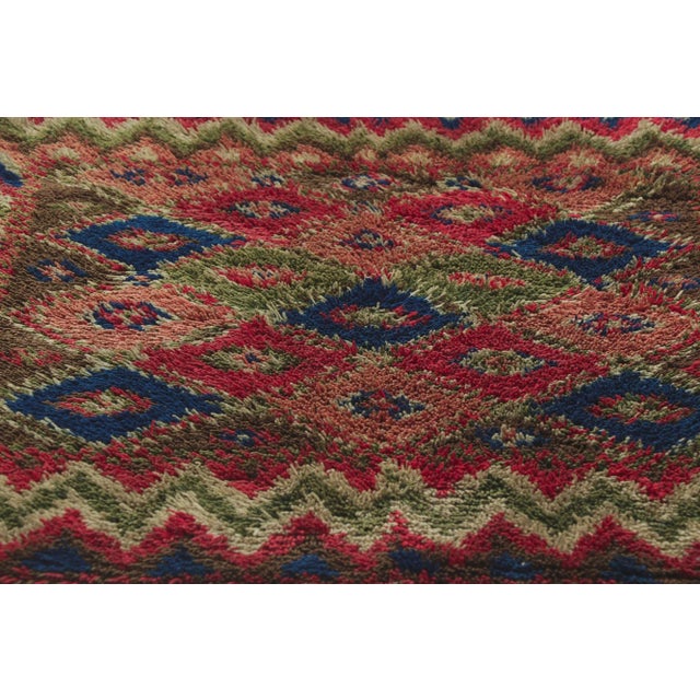 Vintage Finnish Rya Ryijy Rug - 04'07 X 05'09 For Sale - Image 4 of 9