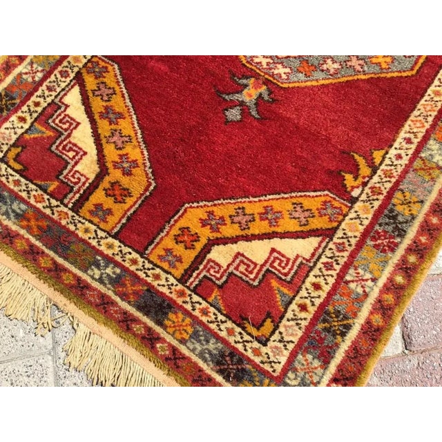 Geometric Vintage Anatolian Rug - 31" X 57" For Sale In Raleigh - Image 6 of 7