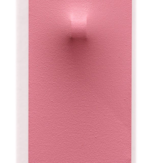 Paint Light B991 - Modern Pink Multi-Dimensional Minimalist Abstract Sculptural Art Artwork by Len Klikunas For Sale - Image 7 of 9