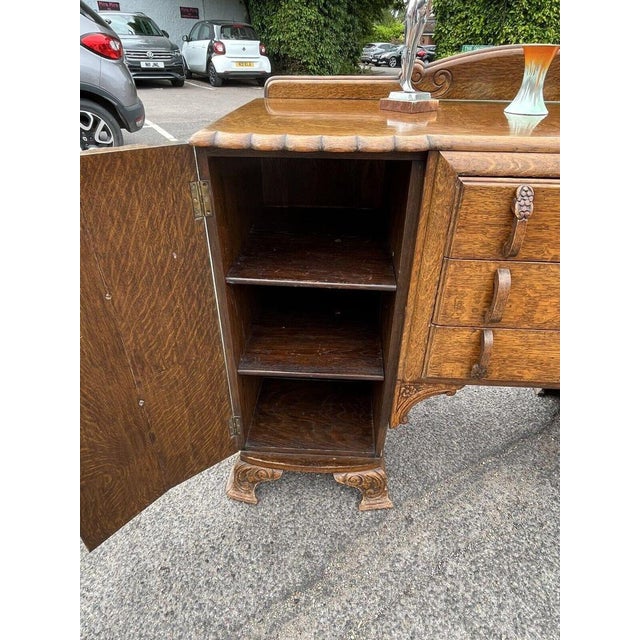Art Deco Oak Sideboard, 1930s For Sale - Image 14 of 18