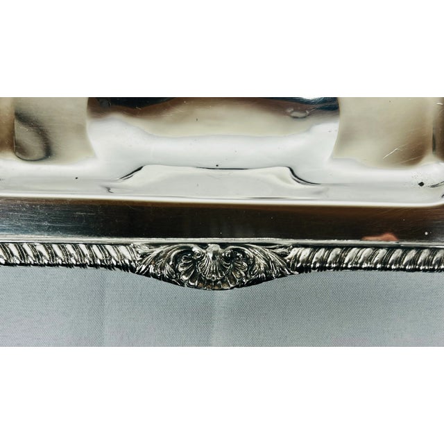 Well & Tree Silver Plated Rectangular Serving Tray by Sheridan Silver Company For Sale - Image 4 of 11