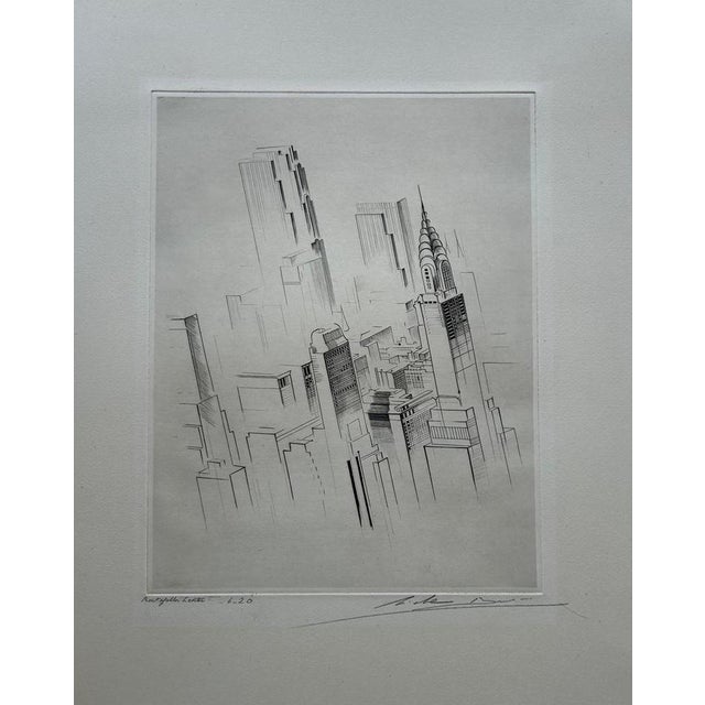 Michel Beret, Rockefeller Center, Original Engraving For Sale - Image 8 of 8