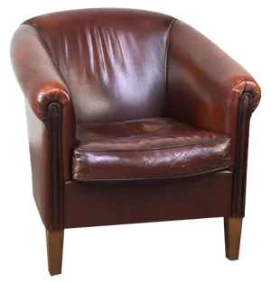 Vintage Brown Leather Club Chair