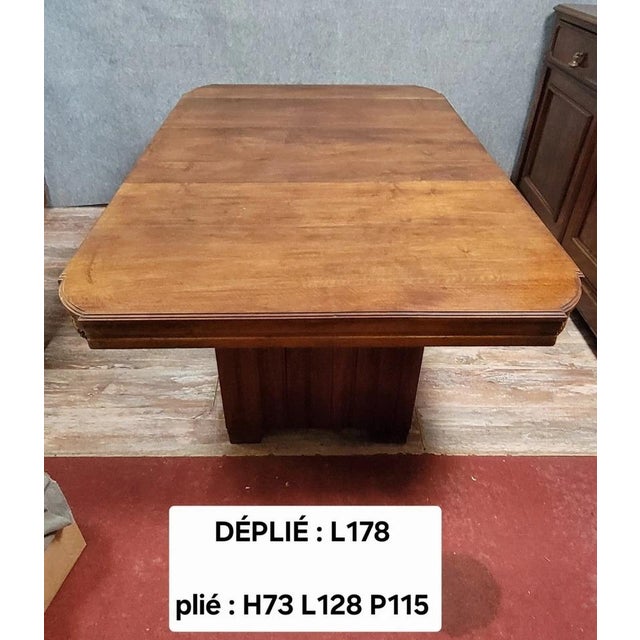 Art Deco Mahogany Extending Table, 1925 For Sale - Image 6 of 7