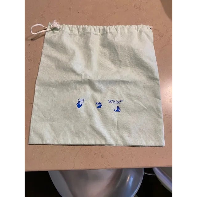 Ebony Virgil Abloh Off-White Crossbody/Shoulder Bag, Made in Italy, Adjustable Straps For Sale - Image 8 of 12