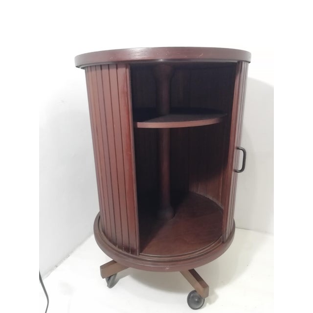 Wooden Bar Cabinet with Shutter, Italy, 1950s For Sale - Image 4 of 11