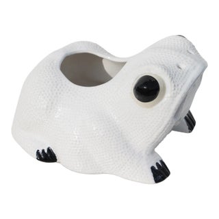 Large Vintage Hobnail Frog Planter in the Style of Jean Roger For Sale