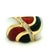 1990s Italian 14k Gold Mother-of-Pearl, Carnelian, Onyx & Diamond Statement Ring, Size 6.5 For Sale - Image 9 of 13