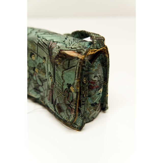 Jade Antique Colmont Paris Opera Glasses With Matching Case For Sale - Image 8 of 9