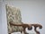 1950s Scandinavian Highback Armchair in Patterned Fabric and Hand-Carved Oak, 1950s For Sale - Image 5 of 18