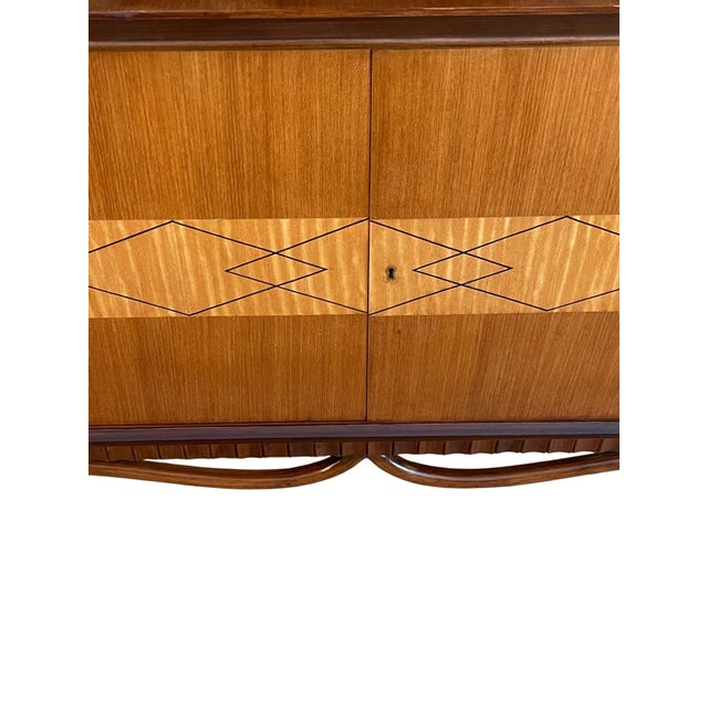 Italian Mid-Century Inlaid Six-Door Sideboard. 1960's. For Sale - Image 15 of 16