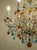 Vintage Florentine 6-Light Chandelier in Gilded Iron with Crystals and Murano Glass Pendants, 1950s For Sale - Image 4 of 14