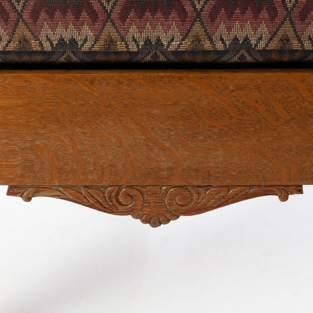 Wood Late 19th Century Antique Oak Morris Chair For Sale - Image 7 of 9