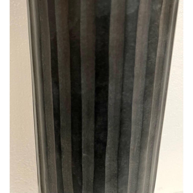 Black Sergio Constantini, Large Murano Abstract Hand Blown Arcade Glass Sculpture Marcello Panza Vase For Sale - Image 8 of 12