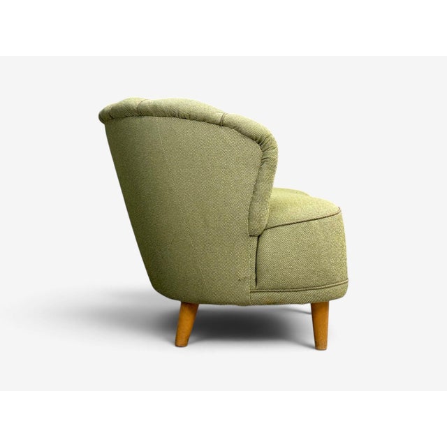Asko, Sofa, Green Fabric, Lacquered Wood, Finland, 1950s For Sale - Image 9 of 10