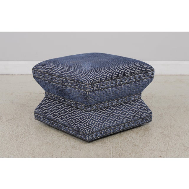1990s Lexington Greek Key Design Rolling Ottoman For Sale - Image 5 of 14