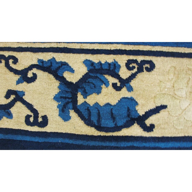 Textile Antique Art Deco Chinese Peking Dragon Carpet For Sale - Image 7 of 10