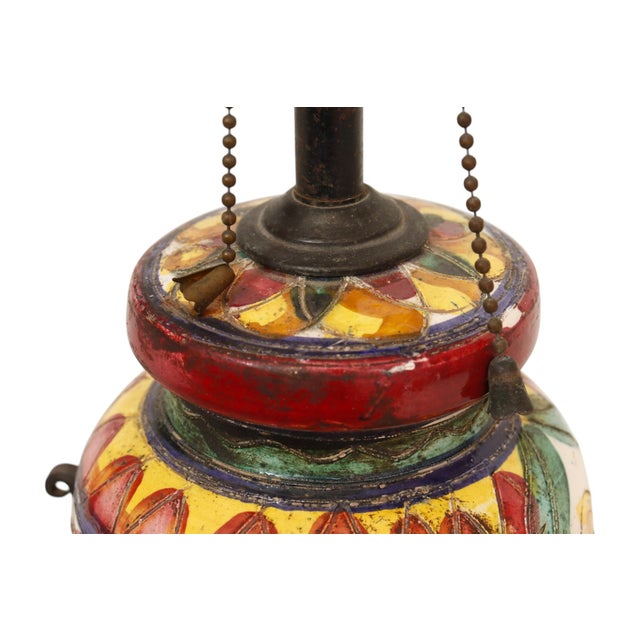 Early 20th Century Antique Italian Majolica Table Lamps - a Pair For Sale - Image 5 of 11