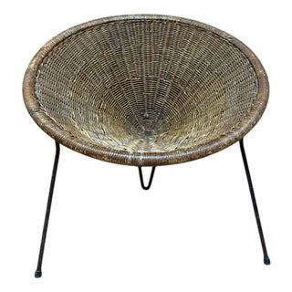 Rattan Chair from Roberto Mango, 1960s For Sale