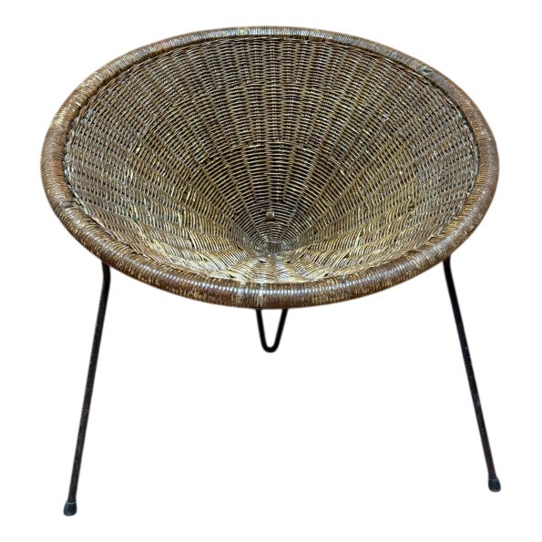 Rattan Chair from Roberto Mango, 1960s For Sale