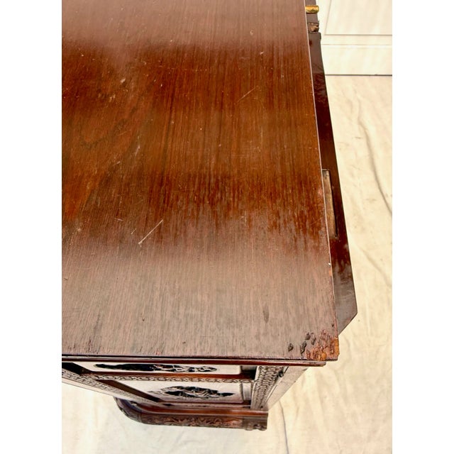 1950's George Zee Chinese Chippendale Dry Bar Expanding Cabinet For Sale - Image 17 of 18