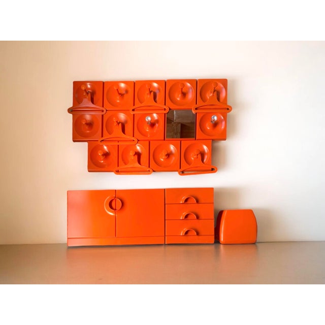 Schönbuch Quadro Set, consisting of 1 chest of drawers 1 sideboard 1 umbrella stand 2 lamps 1 mirror 11 Quadro coat hooks...