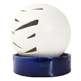 Vintage Space Age Ceramic Ball Sculpture Table Lamp, 1970s For Sale