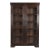 Antique Dark Teak Wood Cabinet | Vintage Indian Armoire | Glass Display Cabinet | Rustic Home Decor For Sale