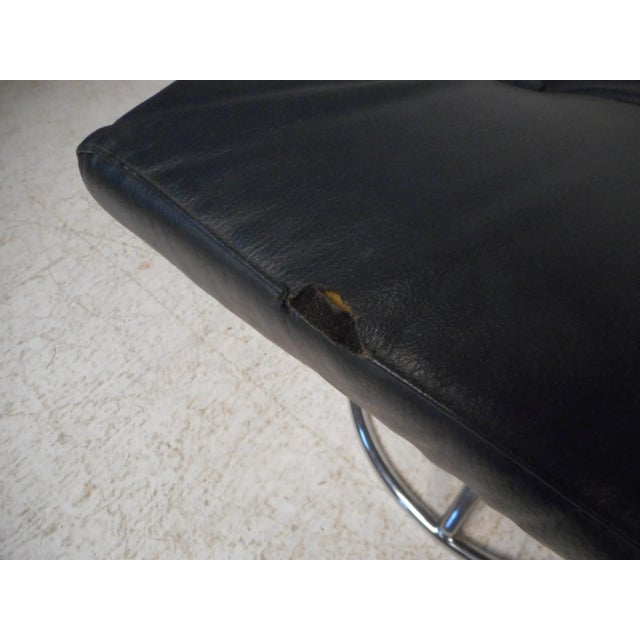 Contemporary Modern Reclining Swivel Lounge Chair and Ottoman For Sale - Image 9 of 12