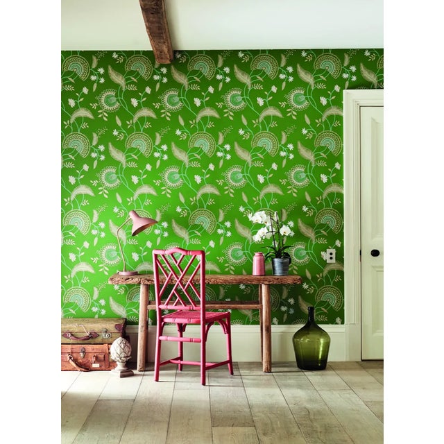 A technique rich wallpaper of stylised pods flowers and leaves this hand painted Sanderson design has a lovely textural...