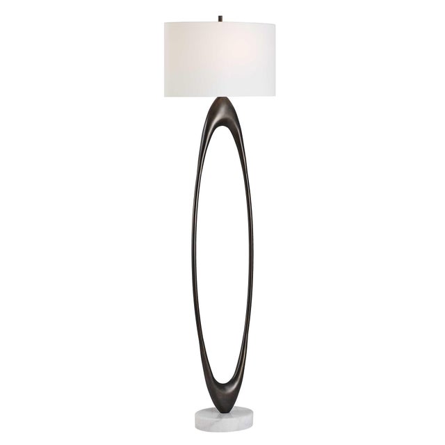 Bronze Sonic Open Oval Floor Lamp For Sale - Image 8 of 11