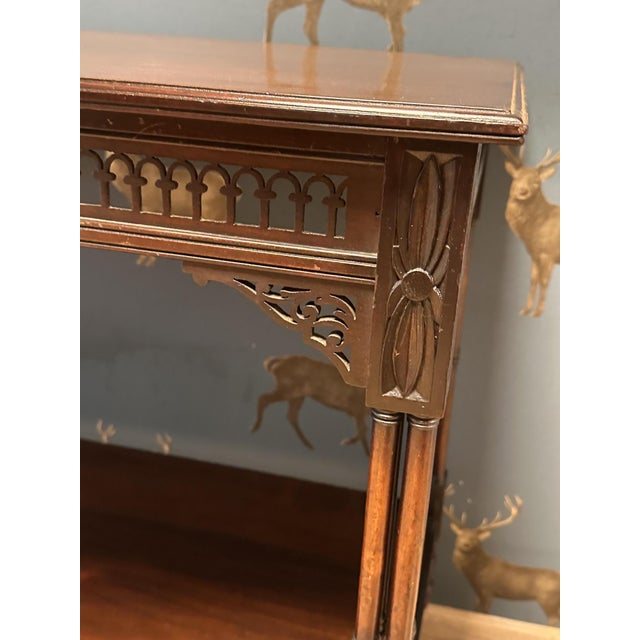 Beautiful Victorian mahogany trolley in good condition. Standing on brass casters. Can be used as a trolley for drinks and...
