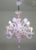 1960s Extraordinary Murano Glass Chandelier Adorned With Pink Flowers For Sale - Image 4 of 15