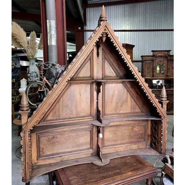 Gothic Style Altar Chapel in Oak For Sale - Image 5 of 6