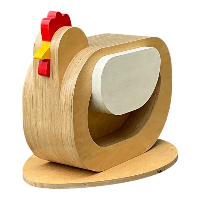 Vintage Sculptural Wood Chicken Low Stool For Sale - Image 13 of 13